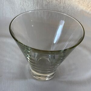 Glass Serving Bowl Unique, inverted cone shape, similar large martini glass.